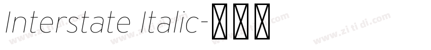 Interstate Italic字体转换